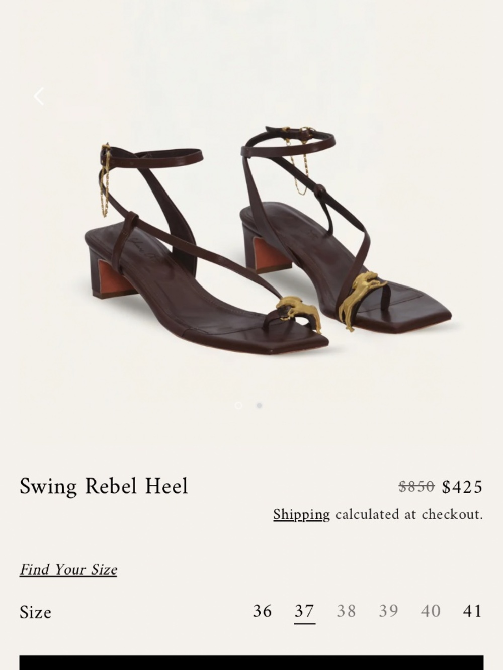 Johanna Ortiz Swing Rebel toe loop heeled sandals